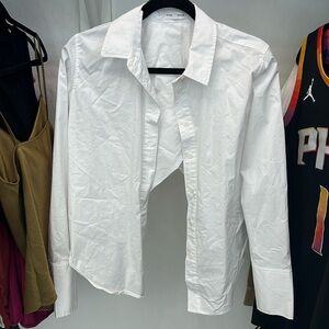 Asymmetrical Good American button up